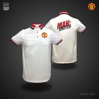 เสื้อโปโล ลิขสิทธิ์แท้ แมนยู Man U ( ชาย ) รุ่น MUFC 001 สีขาว