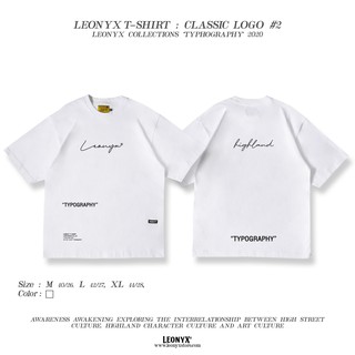 เสื้อยืดอินเทรนด์ขนาดเต็มเสื้อยืดแขนสั้น  "TYPOGRAPHY #2" LEONYX T-SHIRTS-3XL