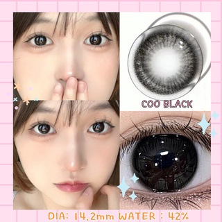 (COD) Uyaai คอนแทคเลนส์ เกรดธรรมชาติ สีดํา คอนแทคเลนส์ pretty doll คอนแทคเลนส์รายปี 14.2 มม.