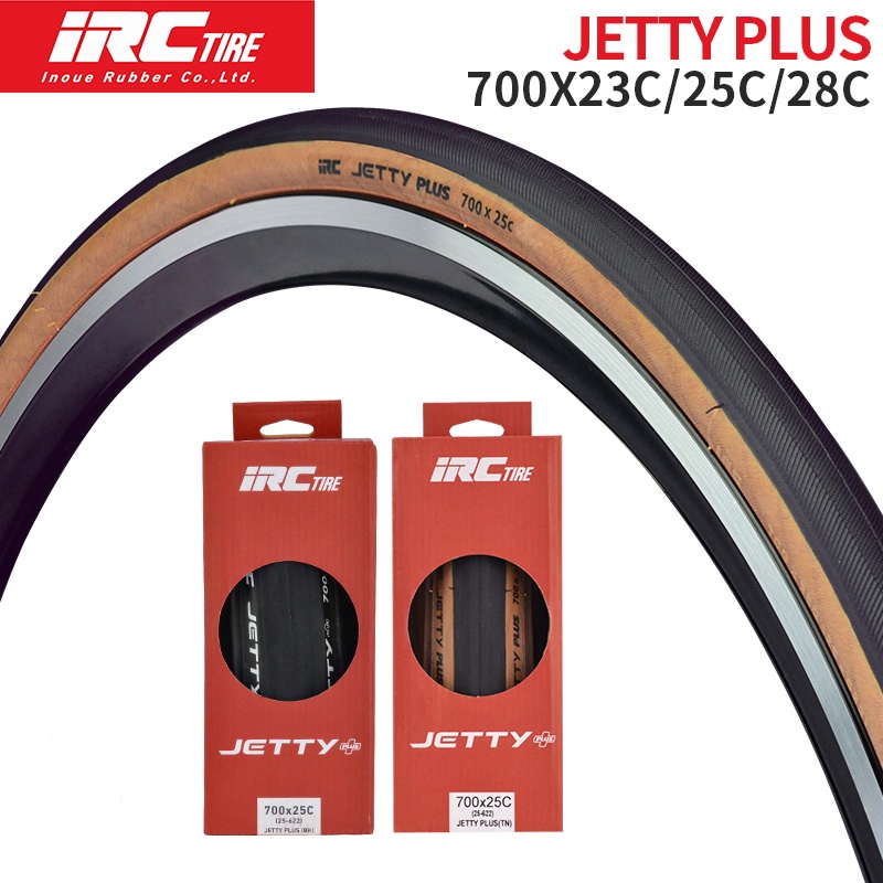 IRC JETTY PLUS ยางรถจักรยานยางจักรยานเสือหมอบ 700x23C 700X25C 700X28C สีเหลืองด้านข้างยาง ightweight