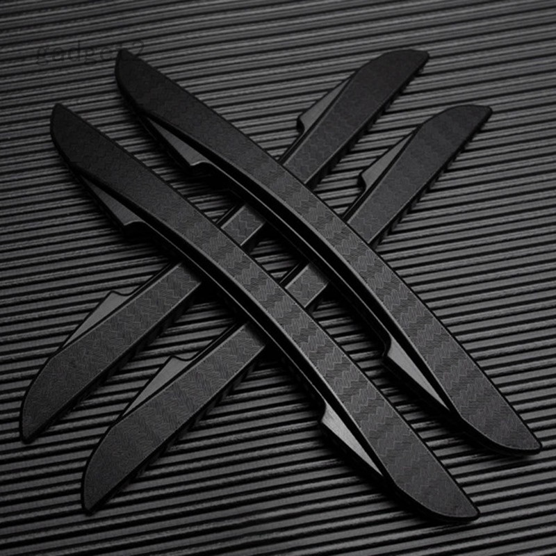 4pcs Car Door Side Anti-Collision Strip Rearview Mirror Anti-Scratch And Anti-Scratch Silicone Sticker