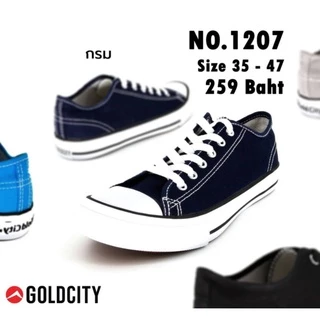 🔥Hot item🔥 ส่งไว!!! ราคาถูกที่สุด!!! ของแท้ 💯%!!! GoldCity รุ่น 1207 รองเท้าผ้าใบ U.S.ไซส์ : 38 - 45