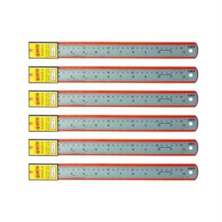 ไม้บรรทัดเหล็กฟุต 6อัน/แพ็ค ( Steel Ruler META 6 A/P )