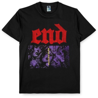 เสื้อยืด พิมพ์ลายวงดนตรี death end band merchons สําหรับผู้ชาย