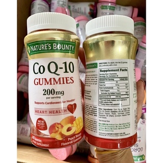 Natures Bounty Co Q10 🍑Peach ,Mango 🥭200 mg. 60 กัมมี่ 😍😍 เติมเต็มพลังแห่งชีวิตด้วยคุณค่า Q10