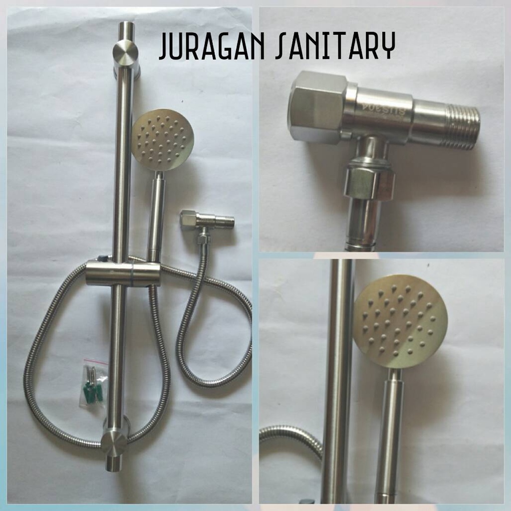 แพ็คเกจฝักบัวเสา SUS 304 + ก๊อกน้ําหยุด Sus 304 / ฝักบัว