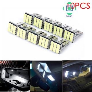 หลอดไฟป้ายทะเบียนรถ LED 12 SMD ไฟท้ายรถ 2825 192 194 168 W5W 10ชิ้น