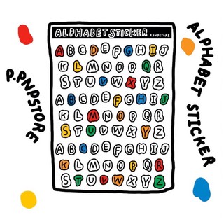 ALPHABET STICKER by p.pnpstore สติ๊กเกอร์ตัวอักษร 78 ชิ้น