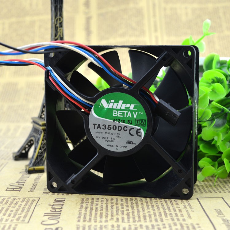 ญี่ปุ่น Nidec 9238 12V 2.3A M35109210-35 9 ซม./ซม.อุณหภูมิควบคุมความเร็วพัดลมควบคุม P2780