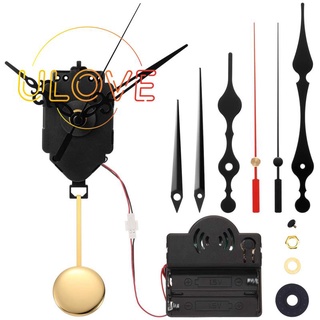 Quartz Pendulum Trigger Clock Movement Chime Westminster Melody Mechanism Clock Kit with 3 Pairs of Hands