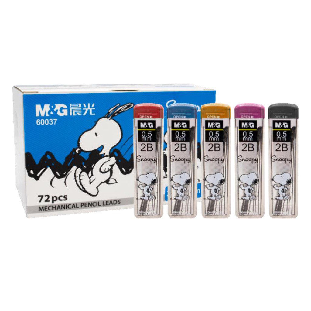 M&G ไส้ดินสอ 2B 0.5mm ลายSnoopy 1แพ็ค มี 2 ชิ้น