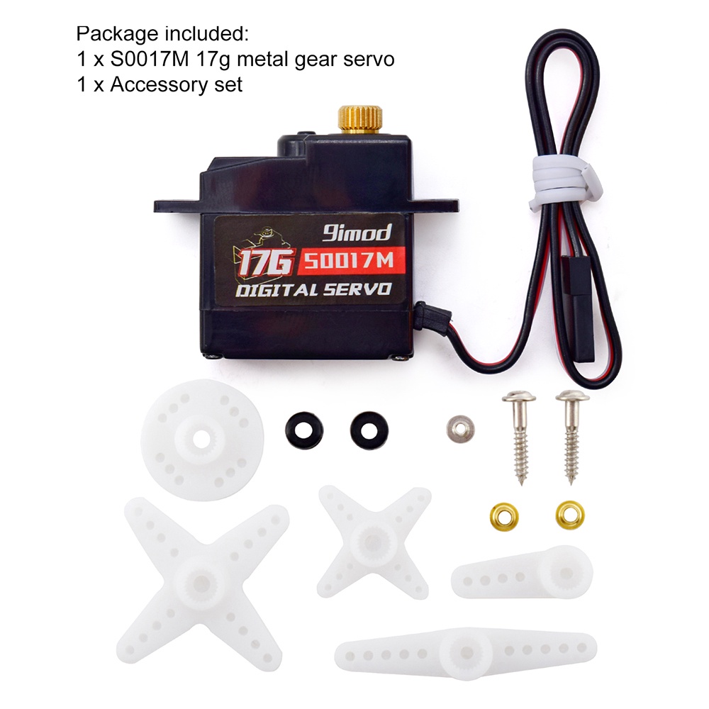 17g Micro Mini Servos S0017M เกียร์โลหะ Servo 9imod Digital Servo VS Surpass Hobby Servo สําหรับ RC 