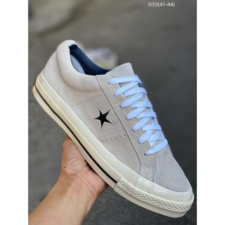 CONVERSE ONE STAR OX รองเท้าผ้าใบคอนเวิร์ส หนังกลับ Unisex Size:37eu-45eu