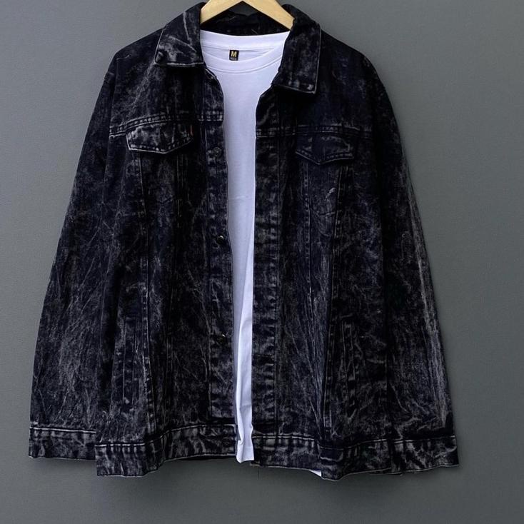 เลิศ.. MENS SANWASH JEANS JACKET SNOW BLACK JEANS JACKET ผู้ชาย DENIM JEANS JACKET LEVI COUPLE JACKE