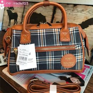 Anello check pattern mini 2 way Boston ของแท้ ราคาถูก