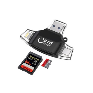 4-in-1 OTG-03- Card Reader Mini USB 2.0 TF SD Card Slot การ์ดรีดเดอร์(3)