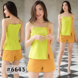 6643 ชุดเซ็ตเสื้อ+กางเกง