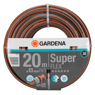 สายยางรดน้ำ สายยางม้วน PVC GARDENA SUPERFLEX 1/2 นิ้วX20เมตร สีส้ม อุปกรณ์รดน้ำต้นไม้ สวน อุปกรณ์ตกแต่ง HOSE PVC GARDENA