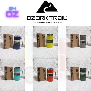 แก้วเก็บความเย็น OZARK TRAI แก้วน้ำสแตนเลส มีหูจับ ขนาด 24 oz .มีให้เลือกหลายสี ฝามียางซิริโคนกันน้ำรัวน้ำซึมอย่างดี