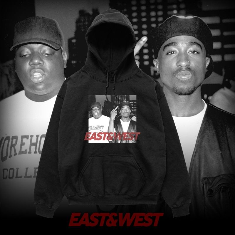 [COD]ฤดูหนาว west Coast gangster rap hip-hop rap2pac NotoriousB.I.G แบรนด์น้ำ plus กำมะหยี่เสื้อกันห