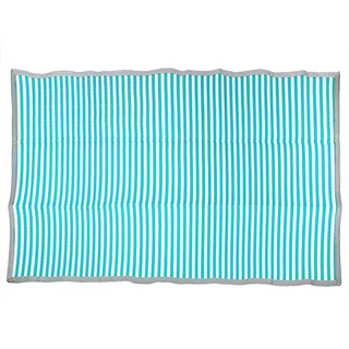 Interior carpet MULTIPURPOSE MAT SIAMMEESEUA STRIPE 130X180CM WHITE/BLUE Carpet Home &amp; Furniture พรมภายใน เสื่ออเนกประสง