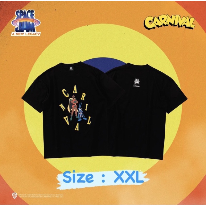 Carnival X Space jam BATMAN &amp; ROBIN T-Shirt Black