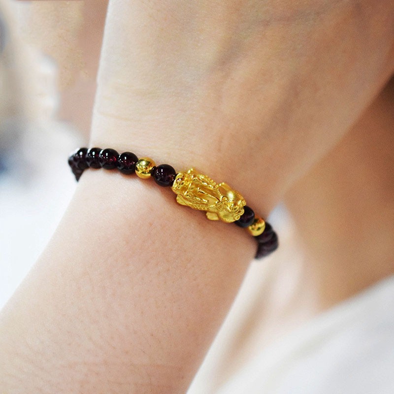 【พร้อมส่ง】สร้อยข้อมือ ประดับลูกปัด Pixiu 6 มม. กําไลลูกปัด