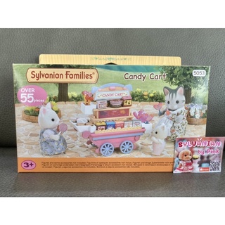 Sylvanian Candy Cart มือ 1 แคนดี้ ลูกอม ขนม ร้านขนม ร้านลูกอม ร้านแคนดี้ รถเข็น รถเข็นขายของ ร้านค้า ซิลวาเนียน