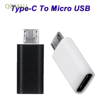 Qqmall อะแดปเตอร์แปลงแอนดรอยด์ Type-C เป็น Micro Usb หัวแปลงข้อมูล Mini Type C หลากสี