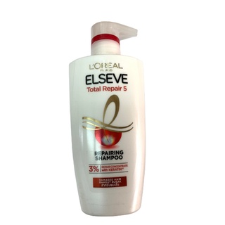 Loreal paris elseve total repair 5 shampoo  ลอรีอัล ปารีส เอลแซฟ โททอล รีแพร์ 5 รีแพร์ริ่ง แชมพูสำหรับผมเสีย (450มล.)