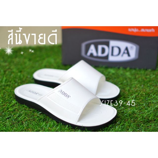 SIZE40-45 ADDA รองเท้าแตะผู้ชาย รุ่น 7Q13-M สีขาว