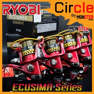 รอกสปินนิ่งเรียวบิ RYOBI ECUSIMA 1000Vi/2000Vi/3000Vi/4000Vi/6000Vi/8000Vi (RED)