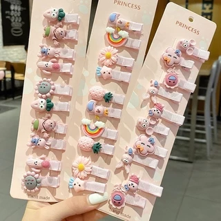 ชุดกิ๊บติดผม ลายการ์ตูนน่ารัก เครื่องประดับ สําหรับเด็ก มี 10 ชิ้น