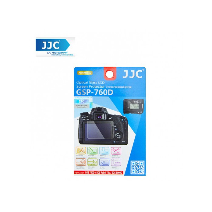 JJC GSP-760D กระจกนิรภัย Toughened Optical Glass กล้องป้องกันหน้าจอ 9H ความแข็งสําหรับ Canon EOS 760