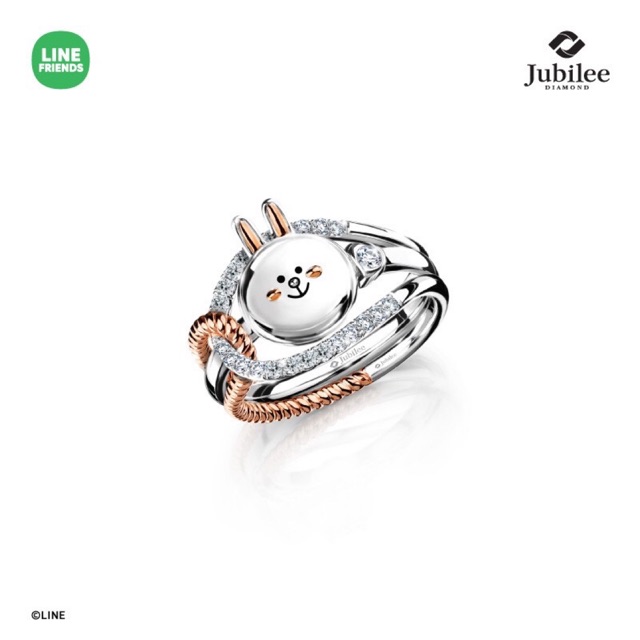 JUBILEE DIAMOND TRUE LOVE JACKET DIAMOND RING+SWEET DIAMOND RING: CONY [รุ่น LINE FRIENDS ลิขสิทธิ์แ