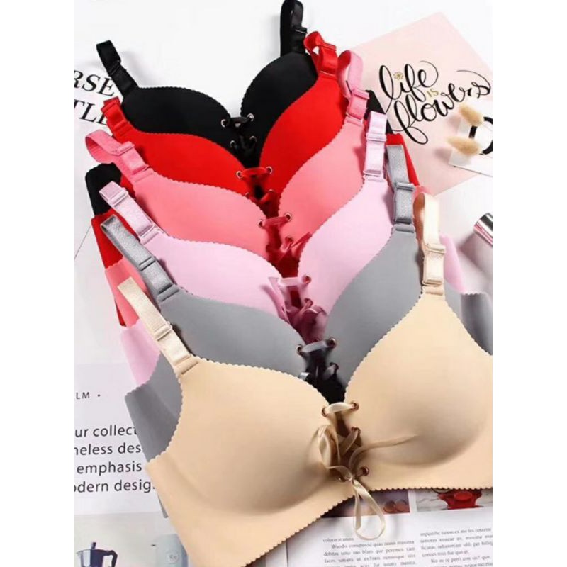 💖พร้อมส่ง💖 เสื้อชั้นใน ผู้หญิง บราไร้โครง เสื้อในไร้ขอบ ฟองหนา ดันดูม ทรงสวย ราคาถูก