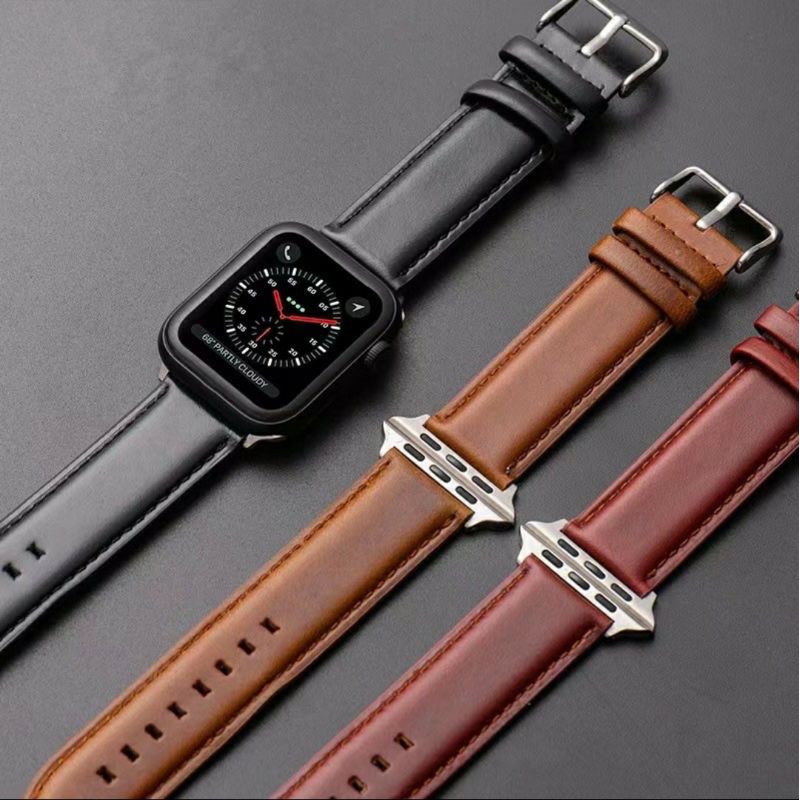 (พร้อมส่ง🇹🇭)สายหนัง App Watch เกรด AAA ใช้ได้กับทุกขีรี่ 38/40/42/44
