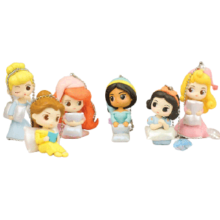 MINISO กล่องสุ่ม กล่องสุ่มโมเดล Disney Princess Collection Pajamas Bag Charm ลิขสิทธิ์แท้