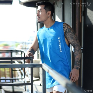 เสื้อยืด รุ่นOVS06 (oversize) Awesome (ออซั่ม)เสื้อยืดสีพื้น แขนกุด คอกลมทรงโอเวอร์ไซซ์