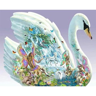 Diy art swan diamond painting / cross stitch / bedroom living room / wall stickers wall painting decoration