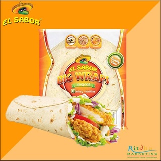 El Sabor Wraps original family time 25cm. แผ่นแป้งตอติญ่า  420 กรัม