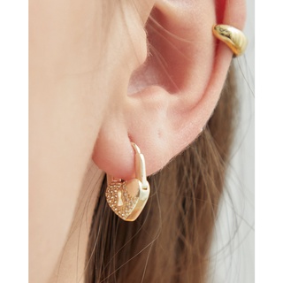 Julysbkk - heart lock earrings