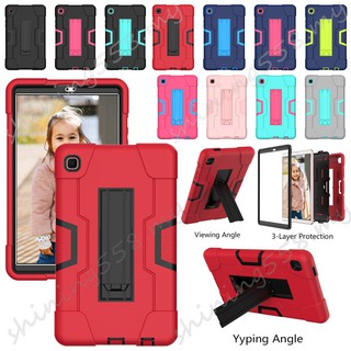 เคสแท็บเล็ต Samsung Galaxy Tab A7 Lite 2021 8.7 SM-T220 T225  multiple protection heavy armor case with bracket contrast color tablet cover