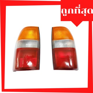 เสื้อไฟท้าย มิตซูบิชิ สตราด้า สำหรับ Mitsubishi Strada (สตาด้า) (ไม่มีขั้วไฟ) เลนส์ 3 สี ส้ม/ขาว/แดง 1 คู่ (ซ้าย+ขวา)