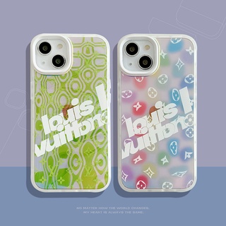เคสโทรศัพท์มือถือ กันกระแทก ลายการ์ตูนหลุยส์ สีเลเซอร์ หรูหรา สําหรับ iPhone 13 12 11 X XR XS Max 7 8 Plus 8p ip7plus