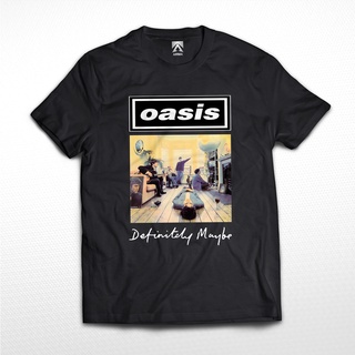 เสื้อยืด พิมพ์ลายวงร็อค Oasis Definitely Maybe BAND สไตล์อินดี้ร็อคร็อค สําหรับผู้ชาย และผู้หญิง