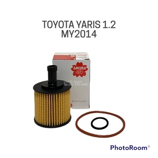 SAKURA กรองน้ำมันเครื่อง TOYATA YARIS 1.2 ยาริส 1.2 ปี 2014