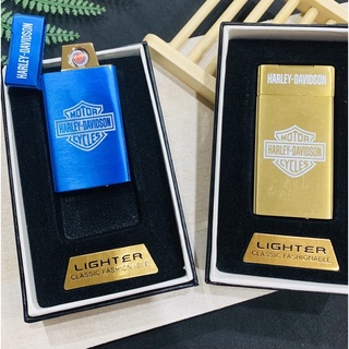 ไฟแช็ค ชาร์จแบบ USB มี2 สี ทองและน้ำเงิน