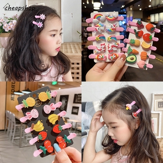 IFYOU Fashion Korean Cartoon Unicorn Baby Kids Hair Clip Set Flower Fruit Hairpin Set Girls Headdress Hair Accessories