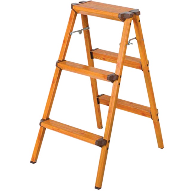 บันไดอะลูมิเนียมขึ้น 2 ทาง 3 ชั้น รุ่น DAT-AWN3 ขนาด 44 x 64 x 79 ซม. สีลายไม้